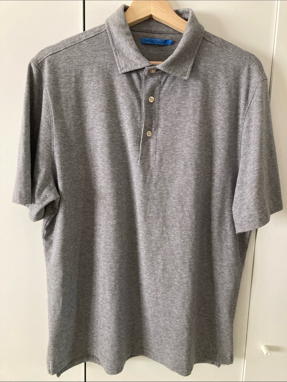 J. McLaughlin peak performance Heather Gray Men’s Polo Shirt L
